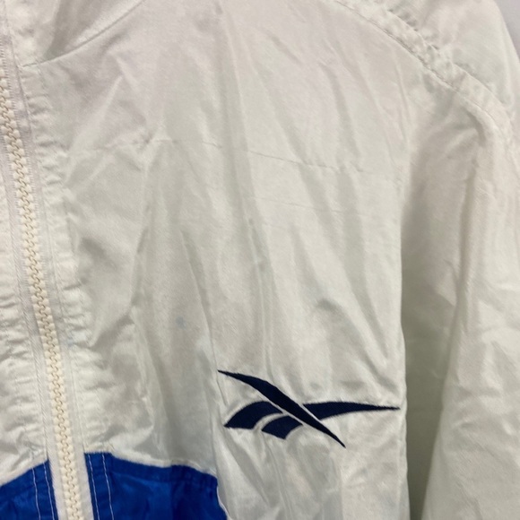 Reebok 90s Blue White Size Medium Track Jacket - Picture 2 of 14